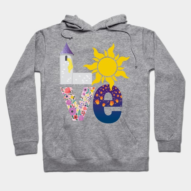 Tangled Up in LOVE - Detailed Hoodie by 5571 designs